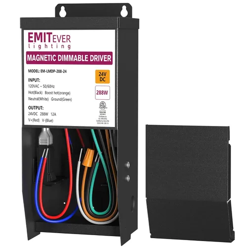 Vista 14 de EMITEVER Controlador LED magnético regulable de 200 W, fuente de alimentación magnética de transformador de 24 V, 120 VCA a 24 VCC, compatible