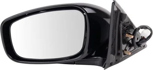 Vista 90 de TRQ Espejo plegable con calefacción eléctrica del lado del conductor con indicador de punto ciego pintura a juego negro liso compatible con Kia