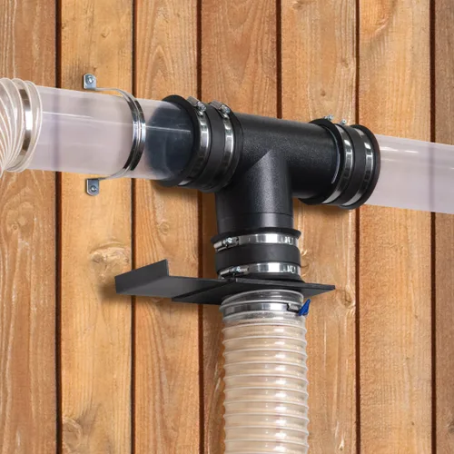 Vista 4 de POWERTEC Kit de manguito y codo flexible para recolección de polvo Se adapta a mangueras y tubos de 4 pulgadas