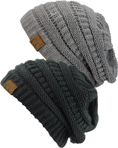 Vista 22 de Gorro a la moda de tejido suave abultado, cálido y elástico de C.C
