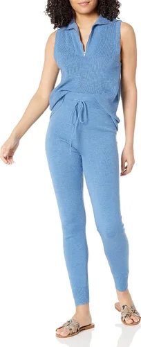 Vista 3 de The Drop Yara - Leggings de suéter acanalado sin cierre para mujer
