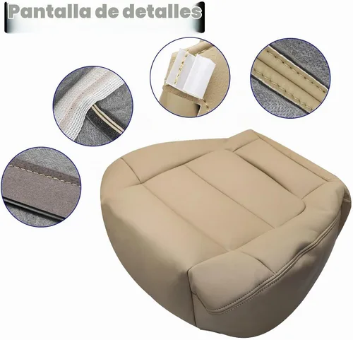 Vista 5 de NLQR - Funda de asiento de microfibra para lado del conductor, color marrón compatible con Ford F150 Lariat 2001 2002 2003