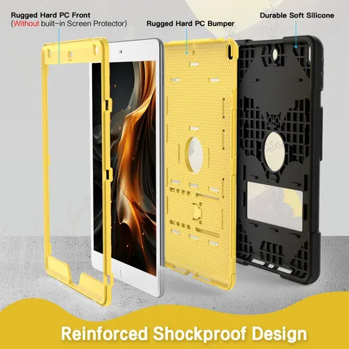 Vista 4 de Funda para iPad de 9ª generación, iPad de 8ª generación, iPad de 7ª generación, iPad de 10.2 pulgadas 2021/2020/2019, resistente a prueba de golpes