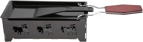 Vista 7 de Raclette - Parrilla de mesa de raclette, máquina de raclette antiadherente para queso, bandeja para hornear con mango de madera, parrilla coreana