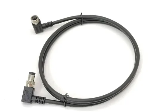 Vista 2 de M8 Profinet Cable impermeable 3 Pin de ángulo recto hembra enchufe macho Cable de moding con 1M PVC 26AWG Cable