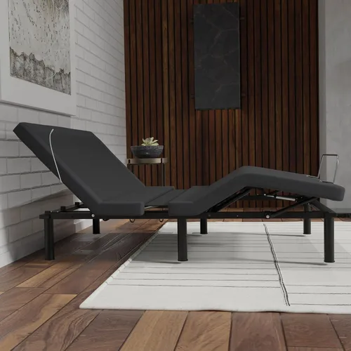 Vista 3 de Blissful Nights e6 Wall Glide - Base de cama ajustable con control de voz, masaje, USB, luz nocturna, anti ronquidos, gravedad cero, control remoto