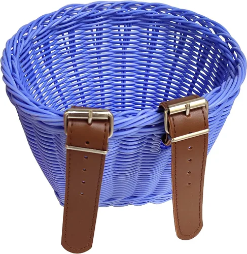 Vista 3 de Kit de accesorios de decoración de bicicleta para niñas, cesta de bicicleta tejida a mano, cuentas de radios de rueda de bicicleta para niños, cinta