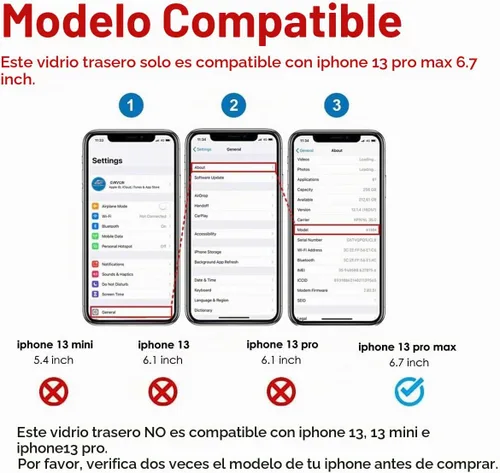 Vista 6 de Repuesto original OEM de cubierta trasera de cristal para iPhone 13 Pro Max de 6.7 pulgadas (Grafito) para todos los operadores con adhesivo