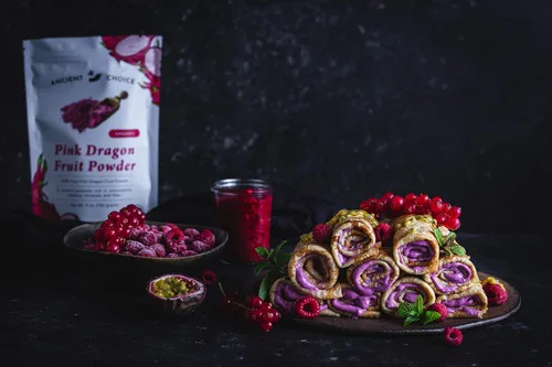 Vista 4 de Ancient Choice - Polvo de fruta del dragón rojo (4 onzas) USDA Orgánico liofilizado Pitaya sin OMG Colorante alimentario natural Superalimento