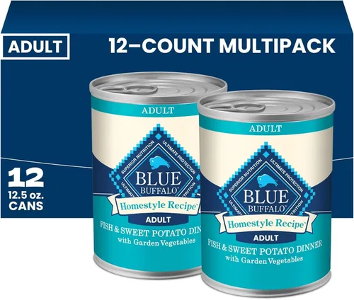 Vista 12 de Blue Buffalo Homestyle Recipe - Paquete variado de paté de comida húmeda para perros, cena de pollo y cena de carne de res con verduras de jardín