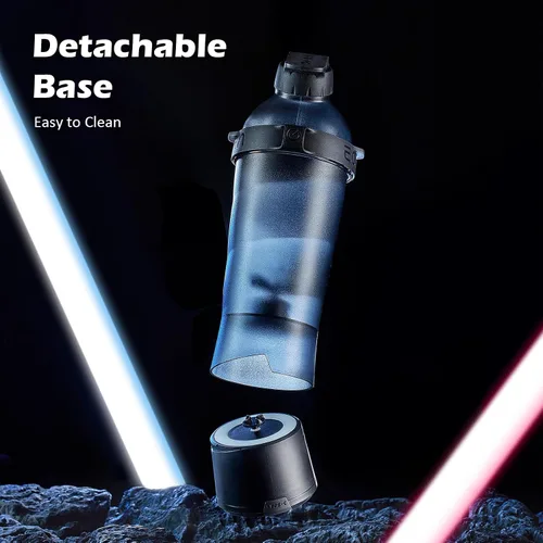 Vista 3 de Botella mezcladora eléctrica de proteínas, botellas mezcladoras de 18.6 onzas para mezclas de proteínas, Tritan Sin BPA Vaso mezclador