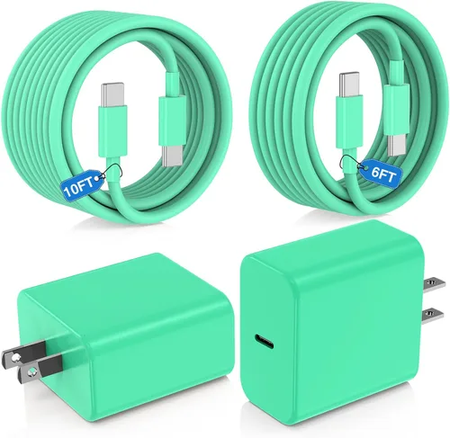 Vista 23 de Paquete de 2 bloques de cargador USB C de 100 W, adaptador de pared de Negro