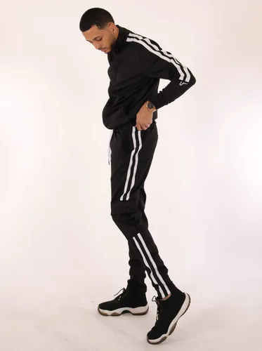 Vista 2 de Screenshot - Pantalones deportivos con cinta lateral estilo Hip Hop, ajuste ceñido, para hombre