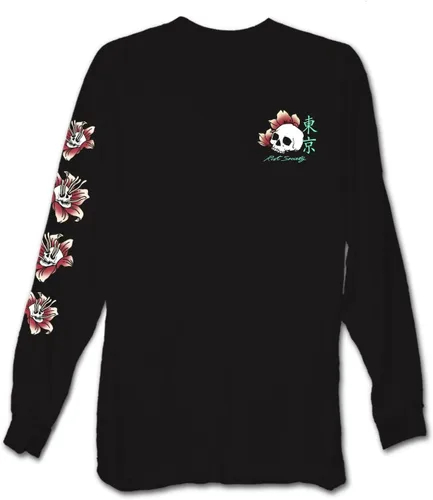 Vista 4 de Riot Society Camiseta de manga larga estampada y bordada para hombre