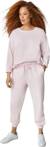 Vista 4 de Ellos Pantalones deportivos de forro polar con cordón en la cintura para mujer