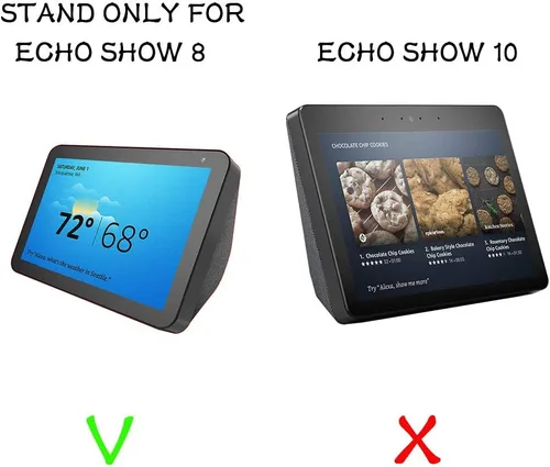 Vista 5 de Adjustable Stand only for Ech_ooo Show 8 / Ech_ooo Show 8 (2nd Gen), Tilt + Swivel,Aluminum Stand with 8 Magnets Black