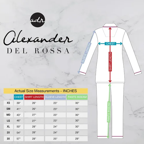 Vista 6 de Alexander Del Rossa - Set de pijama de satén con botones y máscara para dormir, larga y sedosa