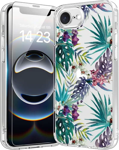 Vista 52 de bicol - Funda protectora a prueba de golpes para iPhone 15 Plus, funda delgada de acrílico transparente y diseños modernos para niña y mujer, 6.7