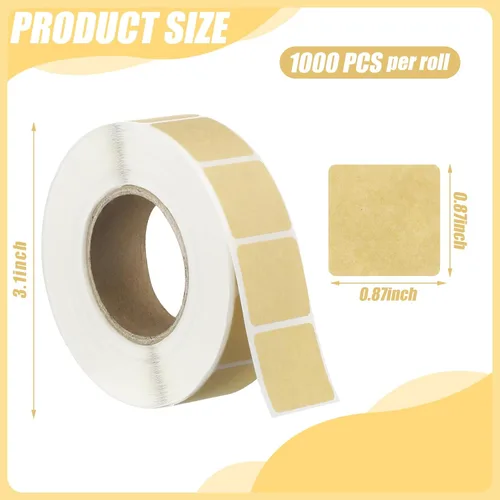 Vista 2 de Qilery 9000 calcomanías cuadradas autoadhesivas de tiro para pastores blancos de 0.87 pulgadas para rango de pistola, accesorios de práctica