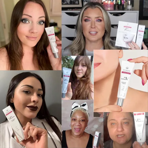 Vista 8 de Doble barbilla flacidez V línea contorno doble máscara cuello crema y suero