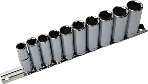 Vista 2 de Eastwood Calidad 3/8 pulgadas Drive Deep Metric 10 piezas Socket Set Acero cromado