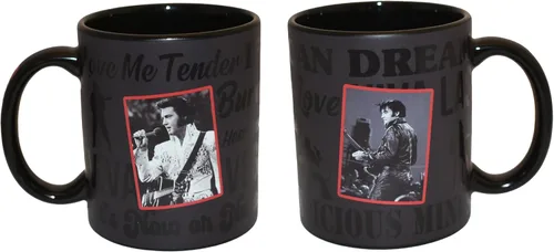 Vista 13 de Midsouth Products Taza grande de 16 oz de Elvis Presley con bandera americana del ejército