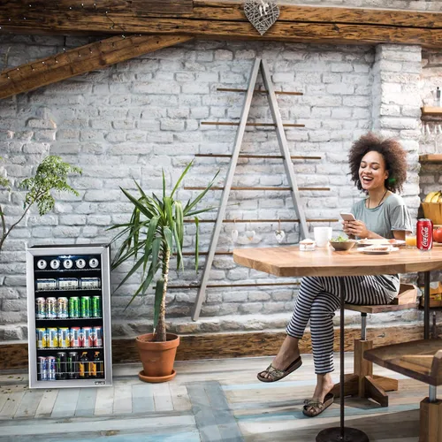 Vista 3 de NewAir - Nevera y refrigerador para bebidas, acero inoxidable