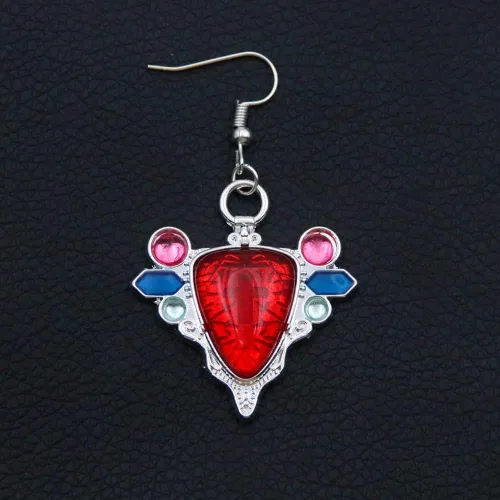 Vista 7 de JJBA JoJo Kakyoin - Aretes colgantes de cerezo con diseño de anime, regalo para mujer