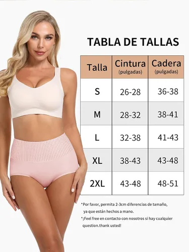 Vista 6 de MEIYATING Ropa interior de algodón para mujer, de talle alto, cobertura completa, paquete múltiple