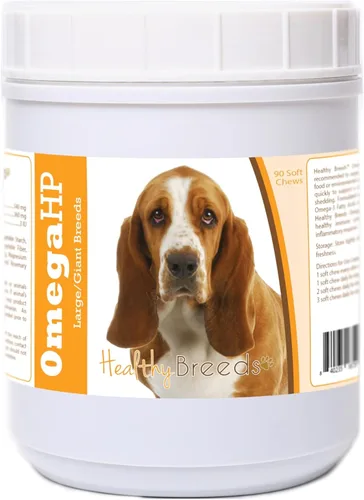 Vista 192 de Healthy Breeds Affenpinscher Omega HP - Masticables suaves para piel y pelaje, 60