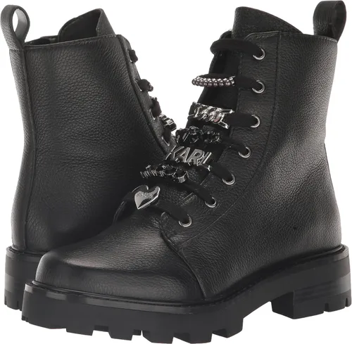Vista 7 de Karl Lagerfeld Paris Botas de combate mela-combat para uso diario para mujer