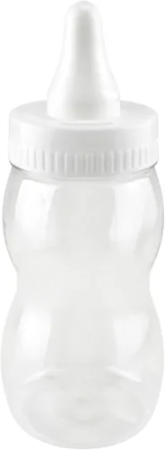 Vista 3 de Homeford Jumbo Botella de Leche Banco de Monedas para Baby Shower, Contenedor de Plástico, 25 cm, Azul Claro