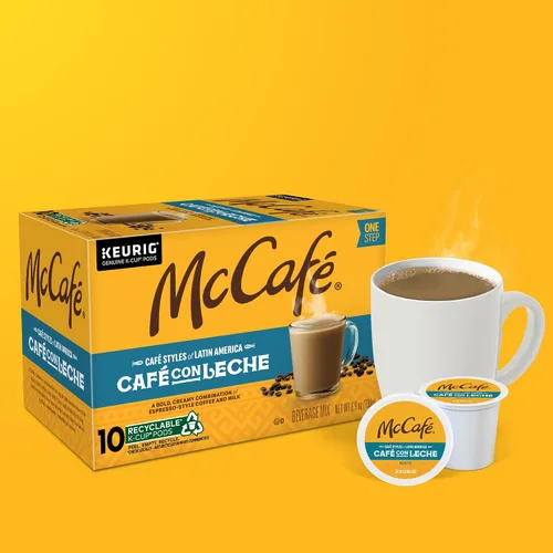 Vista 8 de McCafe Cafe Styles of Latin America Cafe con Leche, Keurig Cápsulas de café K-Cup de una sola porción, 60 unidades (6 paquetes de 10)