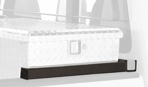 Vista 8 de RealTruck Backrack Marco de Estante Semi-Persianas + Kit de Hardware para uso con Caja de Herramientas de 21", Combo Sin Perforación, Negro