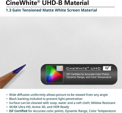 Vista 3 de Elite Screens - Serie Aeon Material CineWhite.