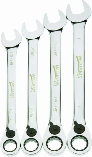 Vista 13 de Williams JHW1232RC - Llave de combinación de trinquete reversible de 12 puntos SAE, con acabado de cromo altamente pulido - 2,54 cm
