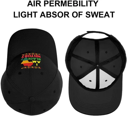 Vista 3 de I Am Black History Month - Gorra de béisbol deportiva con diseño del orgullo afroamericano