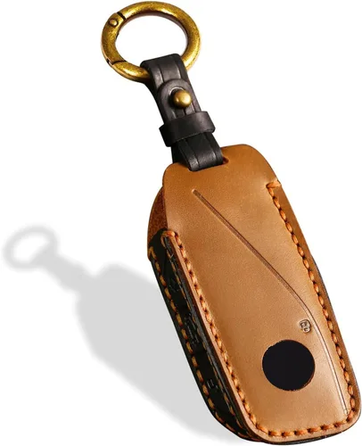 Vista 9 de OLLEN Funda para llavero de cuero genuino sin tornillos para BMW 2023-2025 ~ en adelante, Nueva serie 5/7, 740i, 760i, X1, X2, X3, X5, X6, X7, XM