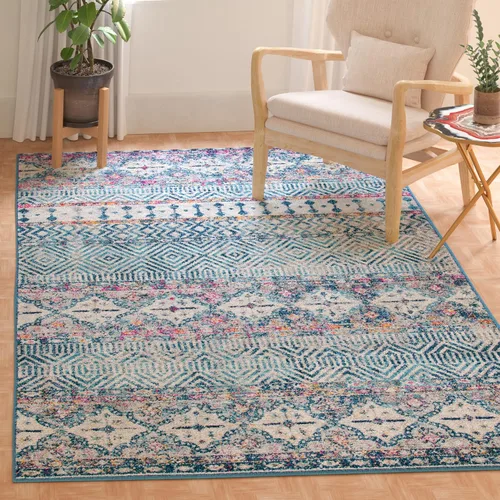 Vista 40 de SAFAVIEH Madison Collection - Alfombra decorativa de 2 pies 3 pulgadas x 4 pies, color carbón y gris, diseño bohemio chic, no desprende pelusa