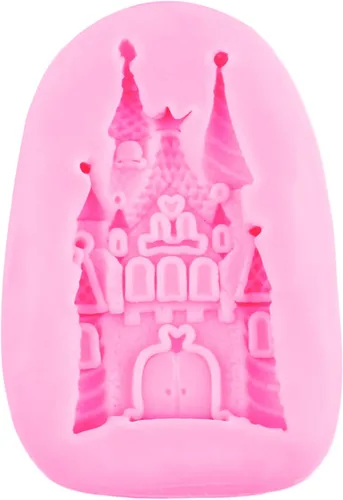 Vista 5 de Moldes de silicona para fondant de castillo de cuento de hadas para decoración de tartas, decoración de cupcakes, pasta de goma de caramelo