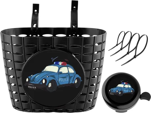 Vista 12 de Boys Bike Basket, Cute Bicycle Basket for Kids, Toddlers, Plastic Front Handlebar Basket for Scooter, Tricycle
