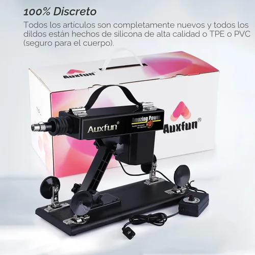 Vista 9 de Máquina sexual, AUXFUN máquina automática de consolador con control de aplicación Bluetooth, máquina de empuje para mujeres con 6 accesorios