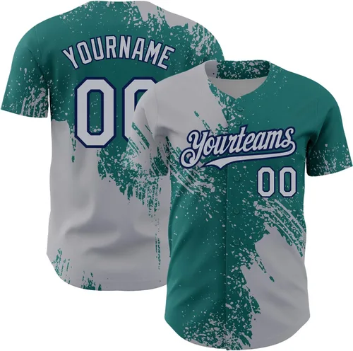Vista 10 de Camiseta de béisbol personalizada con patrón de cepillo de béisbol, camisas de béisbol personalizadas, uniforme deportivo, número de nombre cosido
