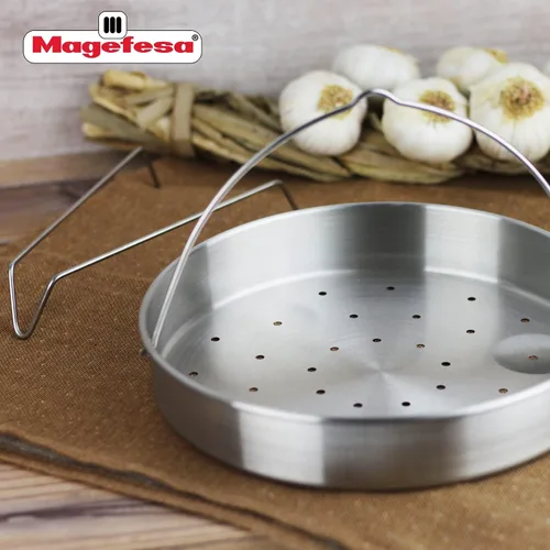 Vista 2 de Magefesa - Cesta universal de acero inoxidable con trípode, 8 pulgadas, apta para lavavajillas, compatible con ollas a presión de 8.7 pulgadas