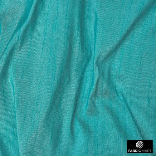 Vista 4 de Fabric Mart Direct The Yard, tela de seda Aqua Art de 1 yarda, 42 pulgadas de ancho, seda sintética de color sólido, tela de tapicería azul al por