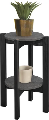 Vista 4 de Convenience Concepts Newport - Soporte mediano para plantas, cemento sintético, color negro Cemento sintético/negro