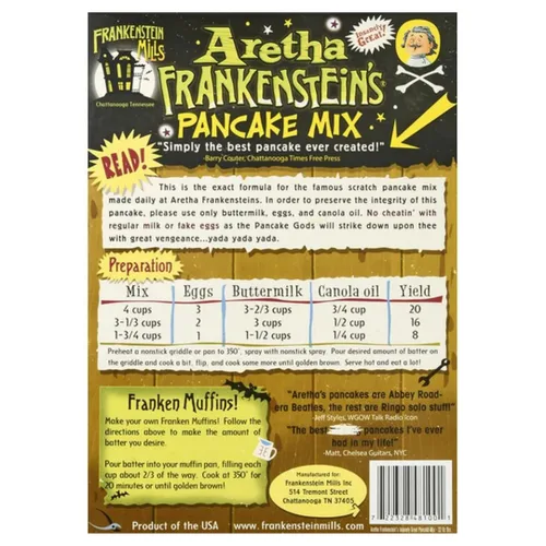 Vista 5 de Mezcla para panqueques y waffles Frankenstein Mills Aretha Frankensteins