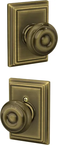 Vista 39 de SCHLAGE F10 GEO 716 Pomo de Puerta Georgiano, Cerradura de Paso para Pasillo y Armario, Bronce Envejecido (Paquete de 4)