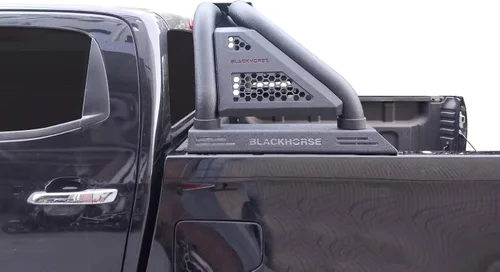 Vista 4 de Black Horse Off Road Classic Pro - Barra antivuelco modular texturizada negra compatible con Nissan Frontier RB07MT 2005-2021