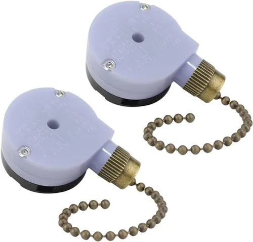 Vista 7 de Zing Ear ZE-228S - Interruptor de 2 velocidades de 3 cables, interruptor de control de velocidad para ventiladores de techo, lámparas de pared, luz